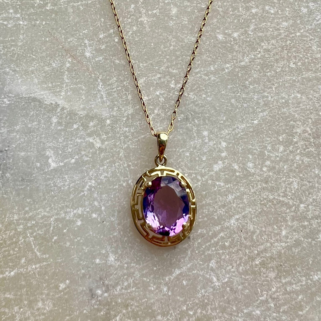 Golden Era Amethyst 14k Pendant Necklace