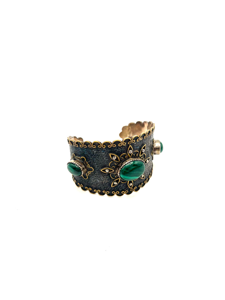 One-of-A-Kind Moroccan Malachite Cuff