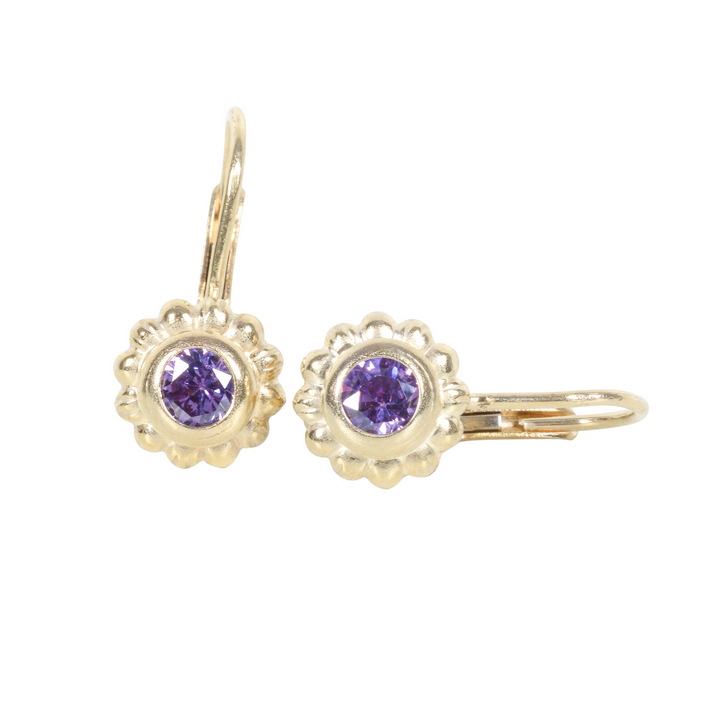 Victorian Amethyst Gold Earrings