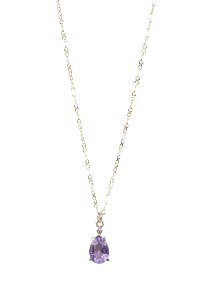 Vintage Amethyst 14k pendant necklace