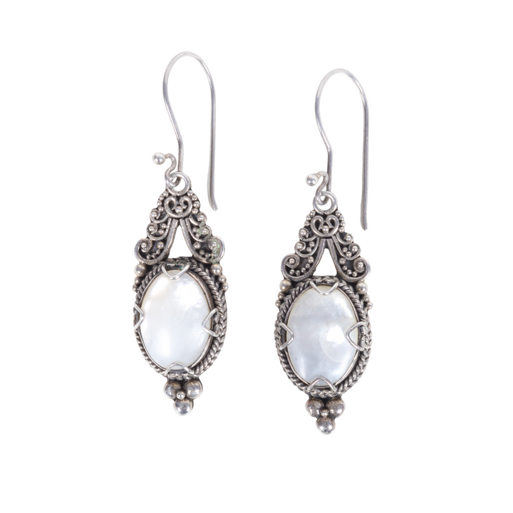 Antique Mother of Pearl Earrings