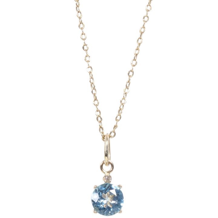 Blue Topaz Gold Necklace